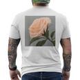 オリジナル現代アート「ピーチローズ」 メンズTシャツ バックプリント