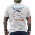 オーシャンネイチャー 未来の海洋生物学者 科学者 メンズTシャツ バックプリント