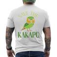 カカポ絶滅危惧保全啓発鳥を救え 長袖tシャツ メンズTシャツ バックプリント