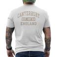 カンタベリー イングランド Uk Est Year Athletic Beige Distressed メンズTシャツ バックプリント