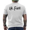 キッズ Hi Five 5Th Birthday 5歳 パーティー 幼稚園 メンズTシャツ バックプリント