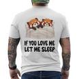 キュートなレッサーパンダ If You Love Meleep パジャマ メンズTシャツ バックプリント
