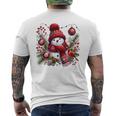 クリスマスの雪だるま メンズTシャツ バックプリント