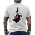 クレーンゲーム アーム Ufoキャッチャー 熊 ぬいぐるみ シルエット イラスト おもしろ Don't Catch Me メンズTシャツ バックプリント