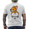 コーギーお尻大好き メンズTシャツ バックプリント