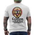 ゴールデンパパヴィンテージゴールデンレトリバー犬のための父親の日 メンズTシャツ バックプリント