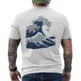 シーズーの偉大な波 メンズTシャツ バックプリント