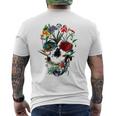 スカルフラワー チューリップ シュガースカルツリー フローラル スカルローズ メンズTシャツ バックプリント