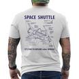 スペースシャトル レトロレイアウト ロケット科学者&宇宙飛行士用 メンズTシャツ バックプリント