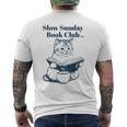 スローサンデーブッククラブ 本好きの猫 メンズTシャツ バックプリント