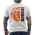 スーパー コーチ バスケットボール スポーツ バスケットボール コーチ Basketball Coach メンズTシャツ バックプリント