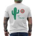 テキサス キュート 気まぐれなサボテン 南西部の太陽 砂漠 バケーション メンズTシャツ バックプリント