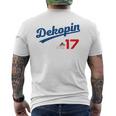 デコピン 大谷 Dekopin 愛犬 Decoy 二刀流 Decopin 野球 ユニホーム風 犬 かわいい 長袖tシャツ メンズTシャツ バックプリント