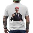 トランプの帽子をかぶったバイデンの陽気なグラフィック 長袖tシャツ メンズTシャツ バックプリント