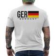 ドイツ 国旗 ドイツ カントリーコード Gerスポーツゲーム アスリート メンズTシャツ バックプリント