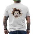 ハムスター アニマル柄 動物園 ポートレート イラスト 顔 ハムスター メンズTシャツ バックプリント
