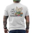 ハーフコーヒー ハーフブックワーム 読書本 コーヒーカップ メンズTシャツ バックプリント