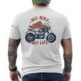 バイク 面白tシャツ No Bike No Life メンズ オートバイ モーターサイクル おもしろ ツーリング 服 メンズTシャツ バックプリント