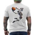 バスケットボール スケルトン ハロウィン 男性 男の子 バスケットボール ハロウィン メンズTシャツ バックプリント