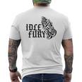 バック プリントを見る Idle Fury Don't Crykeleton Praying 泣かないで 祈る骸骨 メンズTシャツ バックプリント