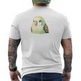 バッグの中のかわいいセキセイインコ、面白いセキセイインコ 長袖tシャツ メンズTシャツ バックプリント