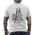 バルセロナ サグラダ ファミリア スペイン お土産 メンズTシャツ バックプリント