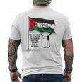 パレスチナフリーパレスチナフリーガザパレスチナ国旗 メンズTシャツ バックプリント