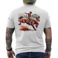 ビンテージ カウボーイ ロデオ ブロンコ ウエスタン 乗馬 カントリー メンズ メンズTシャツ バックプリント