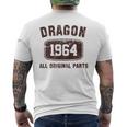 ビンテージドラゴン 1964年生まれの龍 メンズTシャツ バックプリント