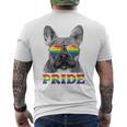 フレンチブルドッグ ゲイプライド Lgbt レインボーフラッグ サングラス Lgbtq メンズTシャツ バックプリント