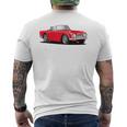 ブリティッシュクラシックスポーツカー トライアンフ Tr4 メンズTシャツ バックプリント
