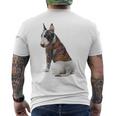 ブルテリア犬 日本龍 タトゥー入り イレズミ メンズTシャツ バックプリント