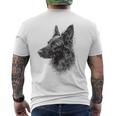 ベルギーシェパード 犬 グラフィック ペットアート ベルギーシェパード メンズTシャツ バックプリント