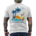 ボラカイ島 ヤシの木 日没 花 フィリピン ビーチ カクテル パラワン島 東南アジア 海鳥 島 贈り物 海 お土産 セブ メンズTシャツ バックプリント