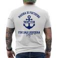 マリーナ・ディ・ポルトフィーノ イタリアン リビエラ ヨットクラブ ボートバケーション メンズTシャツ バックプリント