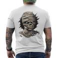 ミイラ コスチューム ハロウィン 不気味なアート ミイラ メンズTシャツ バックプリント