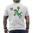 ヤモリ バスケットボール ホビー スポーツ 爬虫類 長袖tシャツ メンズTシャツ バックプリント