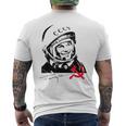 ユーリ・ガガーリン ソ連ロスコスモス コスモノート メンズTシャツ バックプリント