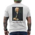 ヨハン・セバスティアン・バッハ 作曲家 クラシック音楽 Bach Composer Classical Music メンズTシャツ バックプリント