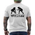 レスリング グレコローマン フリースタイルレスリング メンズTシャツ バックプリント