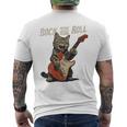 ロックンロール ギター 猫 ビンテージ Rock ギタリスト 猫 長袖tシャツ メンズTシャツ バックプリント
