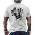 ワイマラナー 犬 グラフィック ペット アート ワイマラナー メンズTシャツ バックプリント