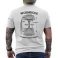 ワームホール アインシュタイン-ローゼンブリッジ ブラックホール ハイパースペース物理学 メンズTシャツ バックプリント