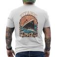 ヴィンテージ 1912年4月 Rms タイタニック アンティーク調クルーズデザイン メンズTシャツ バックプリント