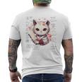 バックプリント 侍 猫戦士 日本人 忍者 キティ カワイイ メンズTシャツ バックプリント