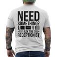 受付係の受付秘書に聞いて欲しいもの メンズTシャツ バックプリント