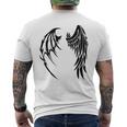 天使 悪魔 翼 神話 信仰 メンズTシャツ バックプリント