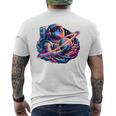 宇宙飛行士 惑星 科学 メンズ 宇宙 アート 宇宙飛行士 長袖tシャツ メンズTシャツ バックプリント