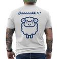 小さな羊 かわいいシンプルなミニマリストの動物 羊 メンズTシャツ バックプリント