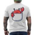 愛らしい かわいい ちび 和 ポケット カワイイ カニ メンズTシャツ バックプリント
